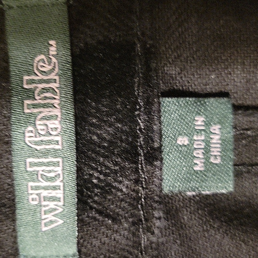 Monogrammed Wild Fable High RiseStraightEasy Rigid Denim Floral Black Jeans SZ 8 - Picture 9 of 16